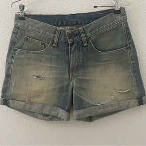 Rag & Bone distressed jean shorts size 24